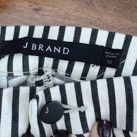 J Brand Striped Wide Leg Denim Trousers Stretchy Size 32 - Picture 5 of 9